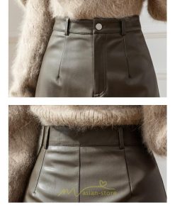 スカート | レザーフレアロング レディース  ボトムス ロングAライン ミモレ丈 かっこいい スリット オシャレ 着痩せ キレイめ