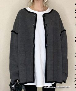 カーディガン | 秋冬 レディース 長袖 アウター 羽織り ツイード ノーカラー ツイードノーカラーゆったり トップス カーディ 楽チン