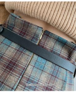 スカート | ミモレ丈 ひざ丈 レディース チェック柄 体型カバー 着痩せ Aライン ハイウエスト 上品 2022新作 通勤 秋冬コーデ オシャレ 韓国風 キレイめ