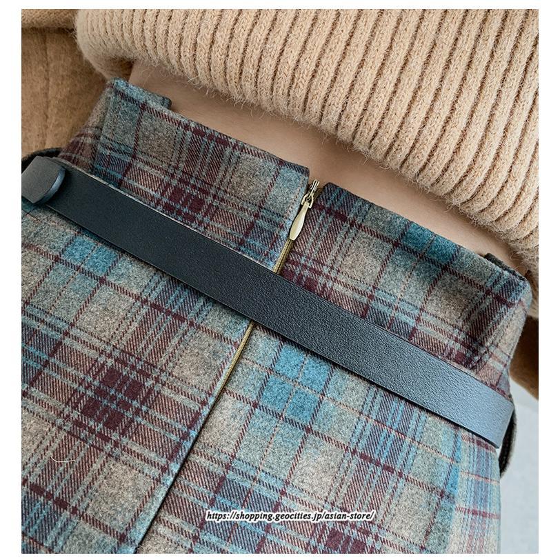 スカート | ミモレ丈 ひざ丈 レディース チェック柄 体型カバー 着痩せ Aライン ハイウエスト 上品 2022新作 通勤 秋冬コーデ オシャレ 韓国風 キレイめ