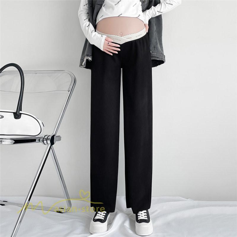 パンツ レギンス | マタニティパンツ レディース ボトムス 無地 きれいめ ママ サマー 大きいサイズ ローウエスト ワイドパンツ 体型カバー お出かけ 春 上品 マタニティウェア 秋