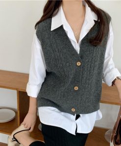 ニット・セーター | Vネック ニットベスト レディース春秋冬