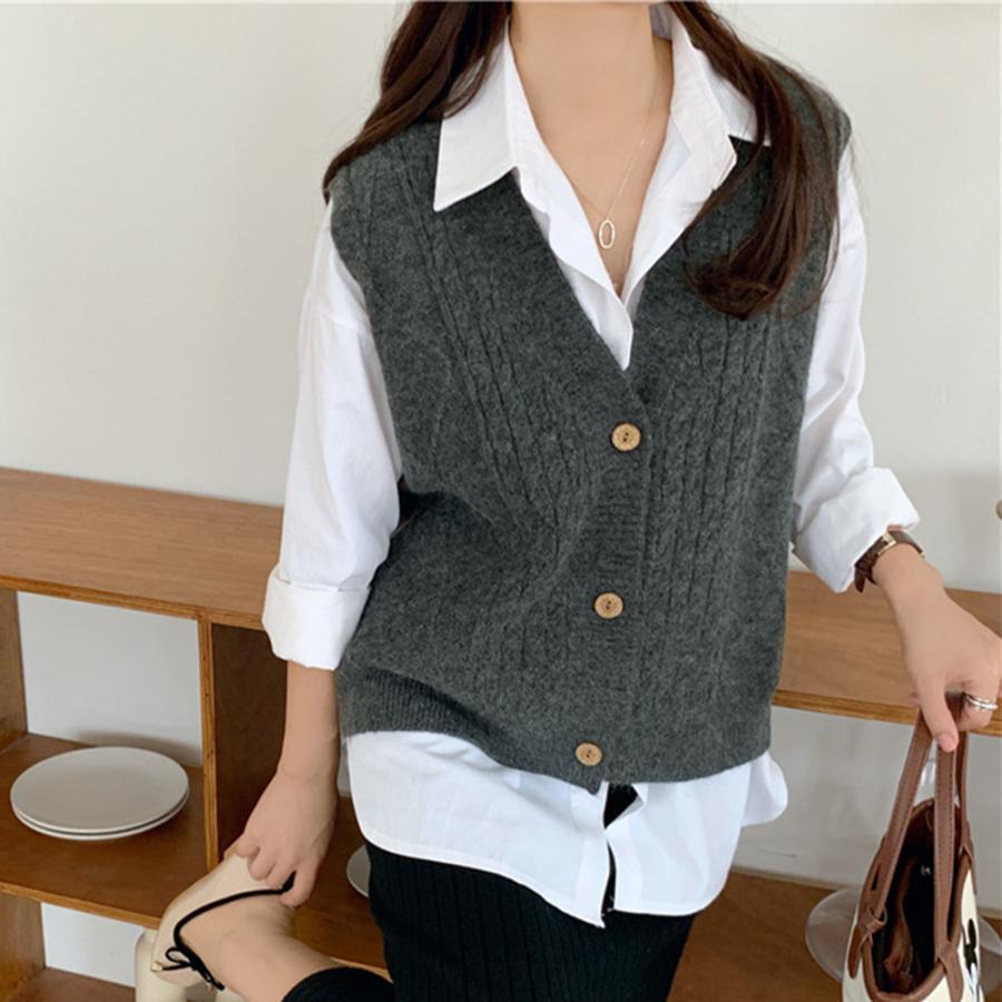 ニット・セーター | Vネック ニットベスト レディース春秋冬