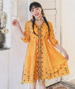 ミニ丈 | ワンピース レディース 夏 秋 ひざ上 カジュアル 大人 20代 30代 40代 50代 ママ 母 OL 謝恩会 食事会 個性的 民族風 三色展開 海外セレブ 女子会 上品