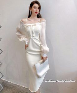 タイト | セクシーワンピース 二次会ワンピース 上品 高級感 ワンピース 長袖 タイトワンピース スリム 美ライン フォーマル オフィス お呼ばれワンピース 通勤 結婚式