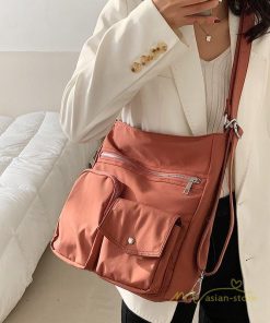 女性用バッグ | ショルダーバッグ レディースバッグ 2way 斜めがけ 肩掛けバッグ 通勤 通学 買い物 エコバッグ ファスナー 旅行 シンプル 大学生 おしゃれ ポケット多い