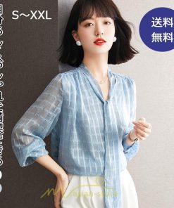 シャツ・ブラウス | ブラウス シャツ  秋 秋服 レディース 蝶結び チェック柄 春 秋 新作 シフォン 長袖 ゆったり 可愛い キレイめ エレガント おしゃれ お出かけ 通勤 カジュアル