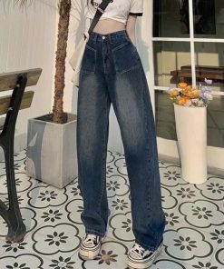 ワイド、バギーパンツ | レトロ デニムワイドパンツ ハイウエスト