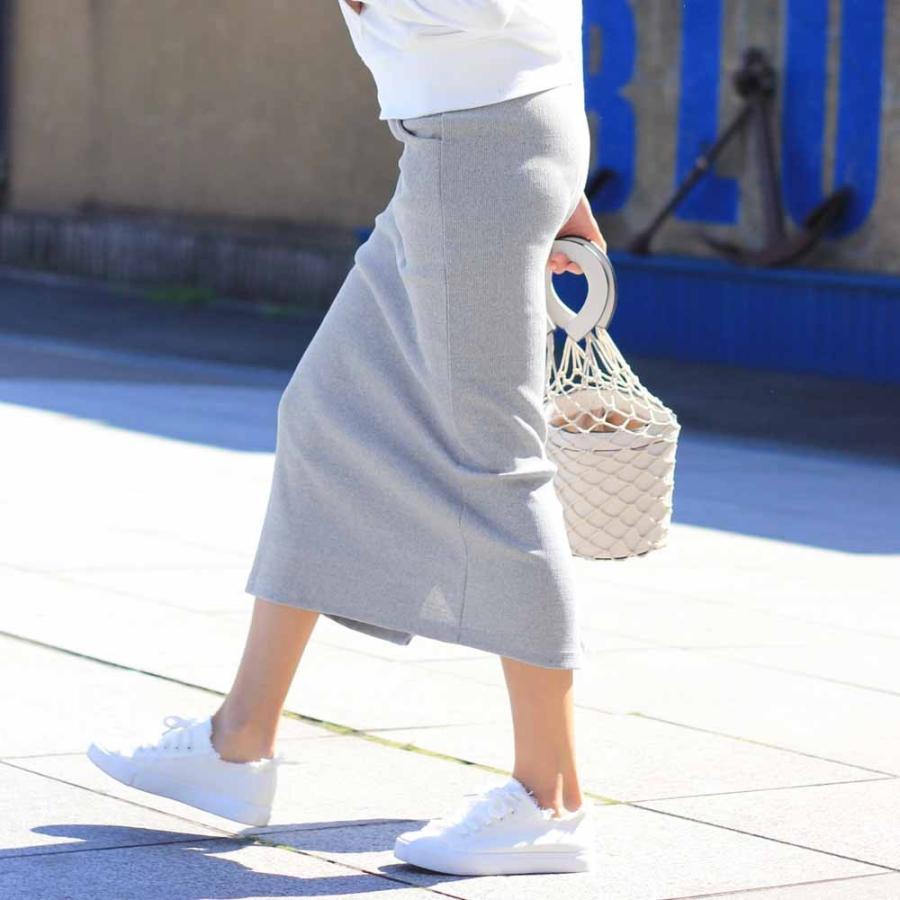 ロングスカート | タイトスカート ミモレ丈スカート リブスカート スリット スカート