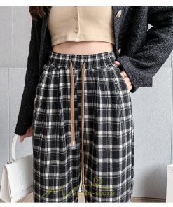 チノ・テーパード・ジョガー・スキニーパン | テーパードパンツ パンツ レディース ボトムス 美脚 楽ちん 体型カバー チェック柄 ハイウエスト お出掛け 20代 10代 細見え 高見え 送料無料 脚長 ロング