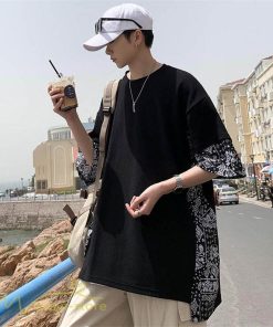 Tシャツ | メンズ 半袖 シンプル 半袖tシャツ クルーネック カジュアル 重ね着風 切り替え カッコウイイ 夏新作 カットソー ゆったり 20代 40代 体型カバー 30代