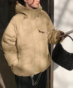 ジャケット・ブルゾン | 中綿フェイクダウンジャケット フード付き