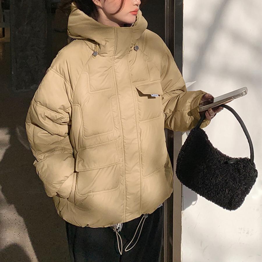 ジャケット・ブルゾン | 中綿フェイクダウンジャケット フード付き