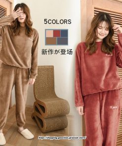 セットアップ | ルームウェアルームウェア秋冬 ボアルームウェア レディース 部屋着 パジャマスーツ ナイトウェア 暖か ナイトウェア 50代 20代 30代 40代