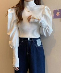 ニット・セーター | ニットトップス プチハイネック 長袖