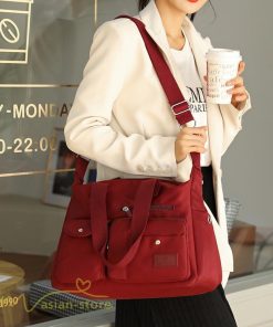女性用バッグ | バッグ レディースバッグ ショルダーバッグ 大容量 鞄 撥水加工 ナイロン製 2way 肩掛け 斜めがけ 手提げ ハンドバッグ 6色 ショルダー シンプル 通勤 通学