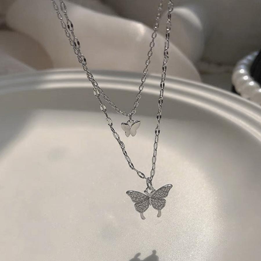 ネックレス | 2連蝶々 ジュエリー?上品