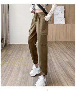 チノ・テーパード・ジョガー・スキニーパン | テーパードパンツ パンツ レディース 着痩せ ワイドパンツ 裾ひも付き ハイウエスト ウエストゴム カジュアル 秋冬 ロングパンツ 新作 無地 きれいめ コーデ