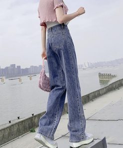 デニム | ストレートデニムパンツ ハイウエスト美脚