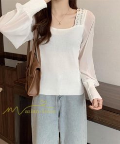 tシャツ・カットソー | カットソー トップス レディース ロンT Tシャツ 春 長袖 おしゃれ シフォンシャツ エレガント 20代30代40代 カジュアル お出かけ 着回し 通勤通学 ファッション