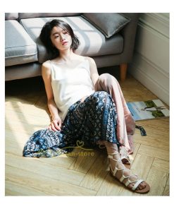 スカート | マキシロング ワイド フレア ゆったり バイカラー 春 夏 秋 冬 レディース 体系カバー Aライン プリーツシフォン 20代30代40代50代