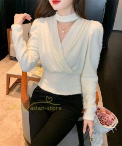 シャツ・ブラウス | ブラウス シャツ 上品 長袖 Vネック オフィスカジュアル 通勤 韓国 ファッション カジュアル エレガント 細身 優雅 OL 20代30代40代 オシャレ 通勤 上品 着回し