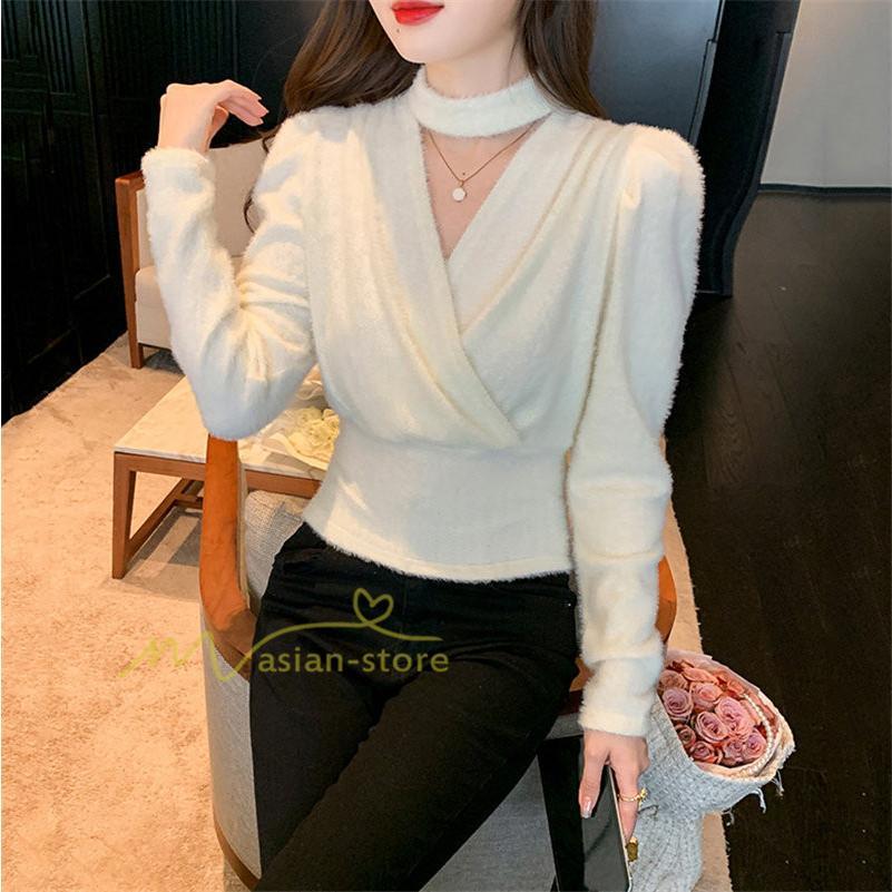 シャツ・ブラウス | ブラウス シャツ 上品 長袖 Vネック オフィスカジュアル 通勤 韓国 ファッション カジュアル エレガント 細身 優雅 OL 20代30代40代 オシャレ 通勤 上品 着回し