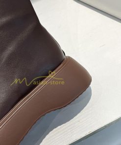 ロングブーツ | レディース ブーツ 秋冬 シューズ 靴 太ヒール チャンキーヒール 合皮ブーツ PUブーツ ロング靴 コスプレ くつ 後ろファスナー COS 大人