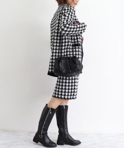 セットアップ | 千鳥柄 ニットレディース