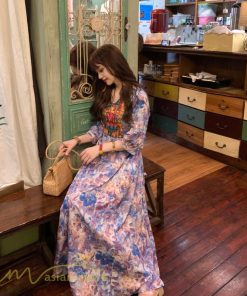 マキシ | ロングワンピース 五分袖 夏ワンピース 秋新作 Aラインワンピース マキシワンピース 刺繍 花柄 プリント 切り替え 旅行 30代40代 ワンピース ダンス 舞台 可愛い