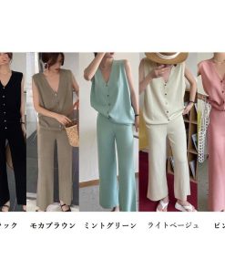 セットアップ | サマーニット冷感タッチ薄手