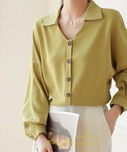 シャツ・ブラウス | ブラウス レディース シャツ トップス Vネック 長袖シャツ 無地 オフィス カジュアル おしゃれ 通勤 オフィス お出かけ エレガント 上品 デート フェミニン