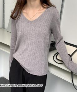 ニット・セーター | カットソー ニット レディース リブニット 長袖 秋冬 春 トップス スリム ストレッチ インナー 無地 着痩せ プルオーバー 長袖カットソー 長袖ニット 通学通勤