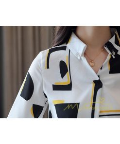 在庫ある | 短納期ブラウスレディースシャツ シフォンブラウス ビジネスカジュアルシャツトップス オフィスブラウス フォーマルシャツ 薄手 通学通勤 プリント 春夏衣装