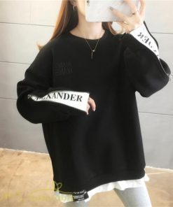 パーカー | トレーナー レディース 秋物 長袖フェイク ロングT 重ね着風 スウェット トップス 秋服 ゆったり 秋冬 大人 プルオーバー 20代30代40代50代60代