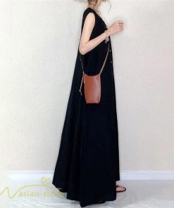 ノースリーブ | 夏ワンピース 20代30代 ロングワンピース 40代50代 タンクトップワンピース Aラインワンピース ゆったり ボタン 綿 レディース Vネック 無地