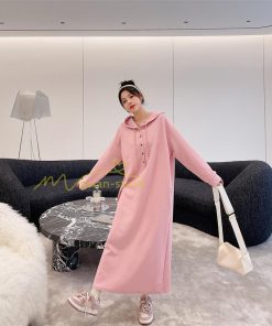 マキシ | スウェットワンピース ロングワンピース スウェット ロングパーカー ゆったり パーカーワンピース 体型カバー 大きいサイズ かわいい 50代 秋冬 20代30代 大人