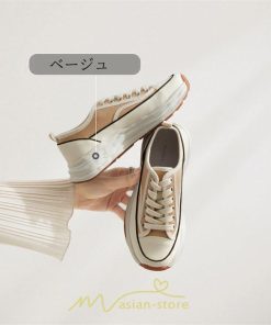 スニーカー | シューズ レディース 靴 レディース靴 帆布 カジュアルシューズ おしゃれ ズック靴 歩きやすい 厚底 春秋 美脚 厚底新作