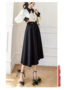 スカート | フレア ロング丈 膝丈 レディース フレアAライン 送料無料 通勤 通学 オフィス ビジネス フェミニン キレイめ お出かけ OL オシャレ