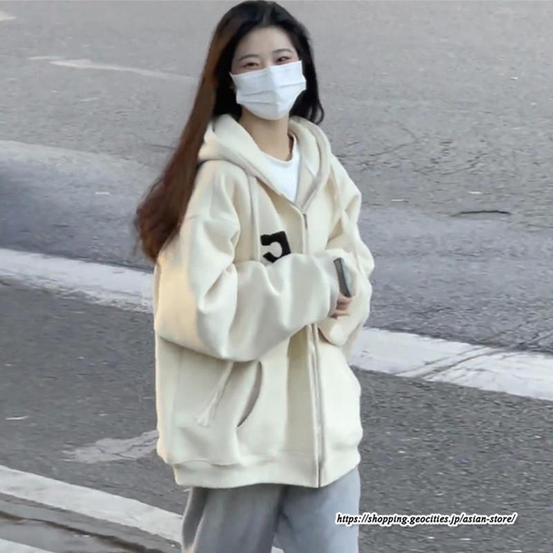 パーカー | スウェット レディース ジャケット 秋冬 アウター 綿 春秋 裏起毛 2TYPE 大きいサイズ 長袖 ジップアップパーカー ゆったり チュニック丈 ミドル丈