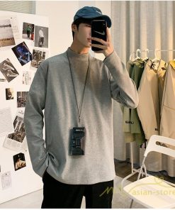 Tシャツ | ロンT メンズ ロング長袖モックネック ティーシャツ カットソー メンズ Tシャツ 長袖 カットソー 20代 30代 50代 おしゃれ 40代 メンズスタイル