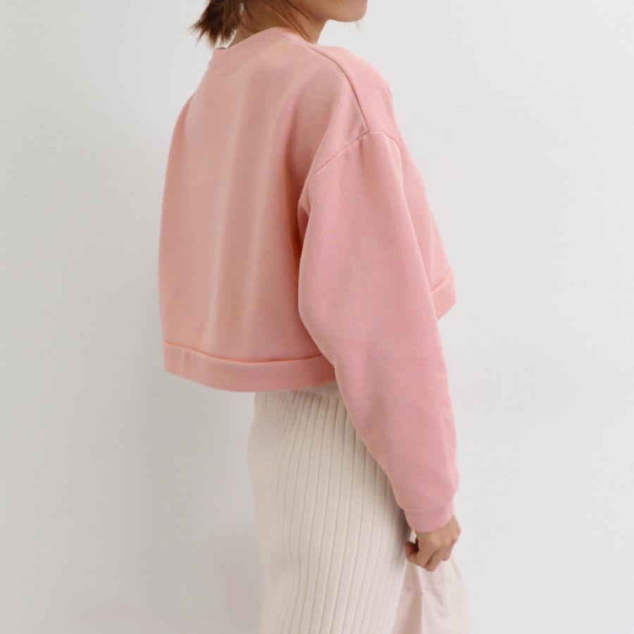 Tシャツ・カットソー | ショート丈スウェット レディース 韓国風