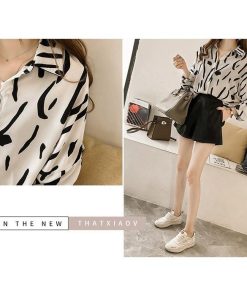 在庫ある | 短納期シャツレディースブラウス ビジネスカジュアルゆったりシャツトップス フォーマルシャツ オフィスブラウス プリント 薄手 ゆったり 春夏衣装 通学通勤