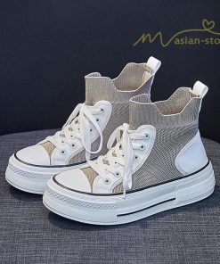 スニーカー | 厚底レディース ハイカット 4cmヒール 靴 軽量 歩きやすい 疲れにくい 美脚 ウォーキングシューズ ショートブーツ ナースシューズ