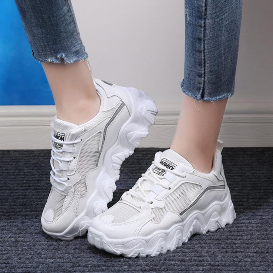 ムートンブーツ | メッシュ スポーツ 蒸れない シューズ スニーカー カジュアル ローカット ダッドスニーカー 厚底靴 レディース スニーカー
