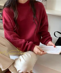 パーカー | 長袖トレーナー レディース トップス 無地 可愛い トレーナー 新作 長袖 スウェット モックネック ハイネック 秋冬 お出かけ コーデ カジュアル ゆったり