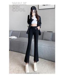 チノ・テーパード・ジョガー・スキニーパン | パンツ レディース フレアパンツ 9分丈 カジュアル フレアパンツ ハイウエスト スキニーパンツ トレンド かわいい お出かけ おしゃれ 送料無料 デイリー デート