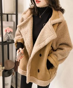 ジャケット・ブルゾン | 切替ムートンジャケット 韓国風 冬物