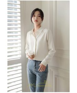 シャツ・ブラウス | ブラウス レディース オフィス 白 ホワイト おしゃれ 長袖 シャツカジュアル 制服 緑 グリーン シフォン 通勤 OL 二次会 上品 お仕事 デート お出かけ 女子会