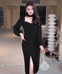 タイト | セクシーワンピース 二次会ワンピース 上品 高級感 ワンピース 長袖 タイトワンピース スリム 美ライン スリット お呼ばれワンピース 結婚式 オフィス 通勤